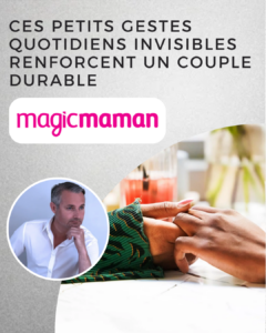 Ces petits gestes qui font les grands couples On croit souvent que l’amour se joue dans les grandes déclarations. En réalité, il se construit dans l’invisible du quotidien. J’interviens dans un nouvel article publié dans @magicmaman pour parler de ces micro-gestes qui nourrissent un couple durable 🤍 Un regard qui rassure. Un « merci » sincère. Un message sans raison. Une attention sans attente. 🧠 En psychologie du couple, ces gestes ne sont jamais anodins : ils disent « je te vois », « tu comptes », « je suis avec toi ». L’amour ne s’use pas avec le temps. Il s’use quand la reconnaissance disparaît.
