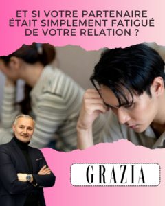 Dans un couple, l’usure ne fait pas toujours de bruit. Elle peut apparaître par petites touches : moins d’attention, moins de curiosité pour l’autre, une fatigue émotionnelle qui s’installe. Dans cet article publié dans Grazia, je décris certains signes qui peuvent indiquer qu’une relation s’essouffle. Et vous, quel est selon vous le premier signe qu’un couple se fatigue ? #ChristianRichomme #Love #Couple #fatigue
